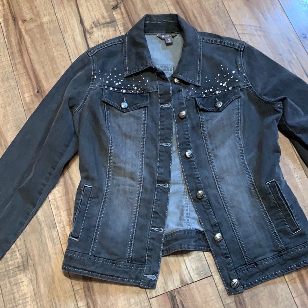 Grey distressed Jean jacket